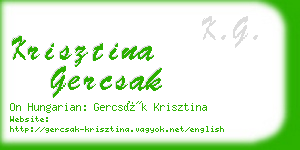 krisztina gercsak business card